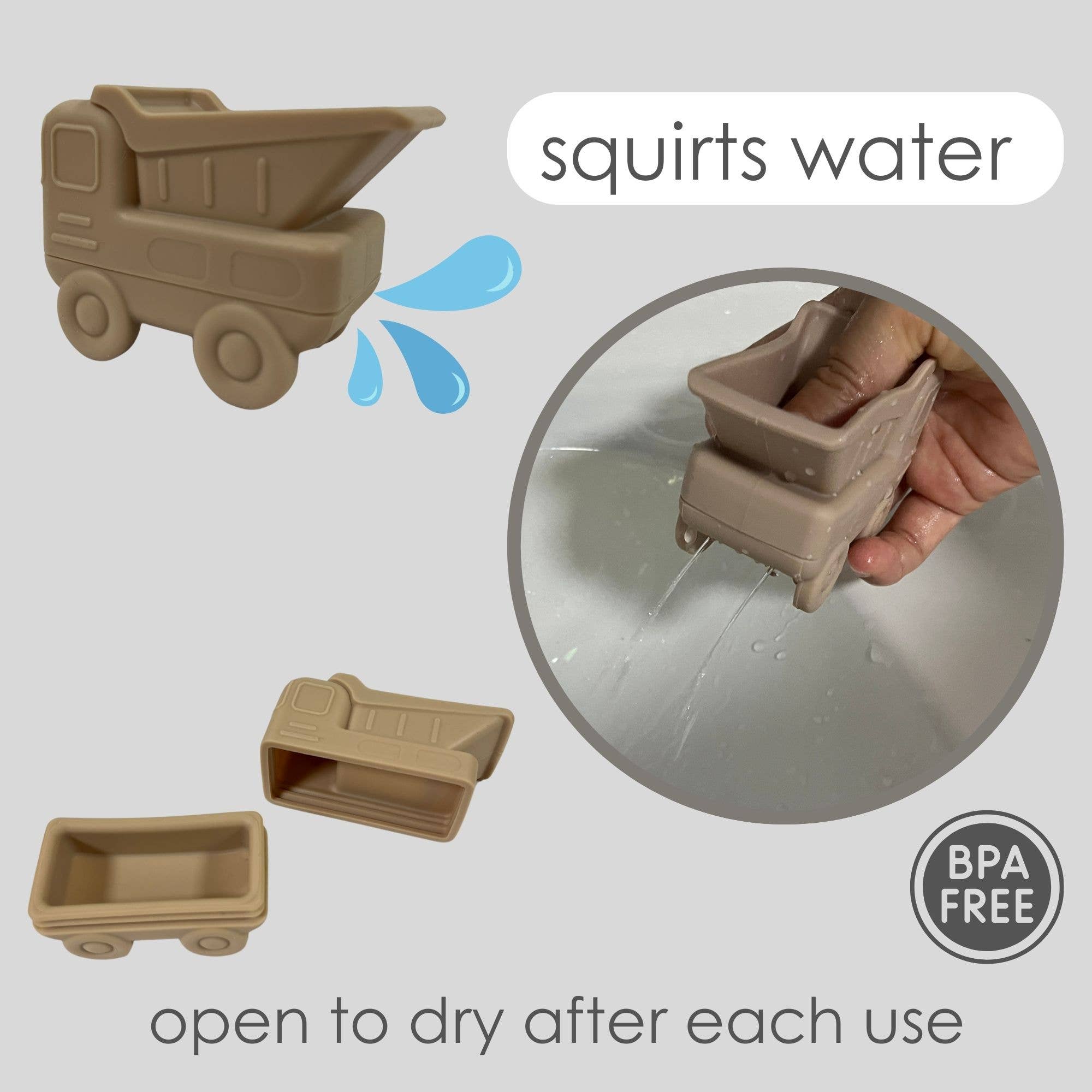 Ali+Oli Squirt Water Bath Toy Set (Construction) Mold Free