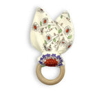 Bunny Teether w/wood Teething Ring