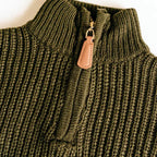 Dark Green 1/4 zip Sweater - Infant-Toddler