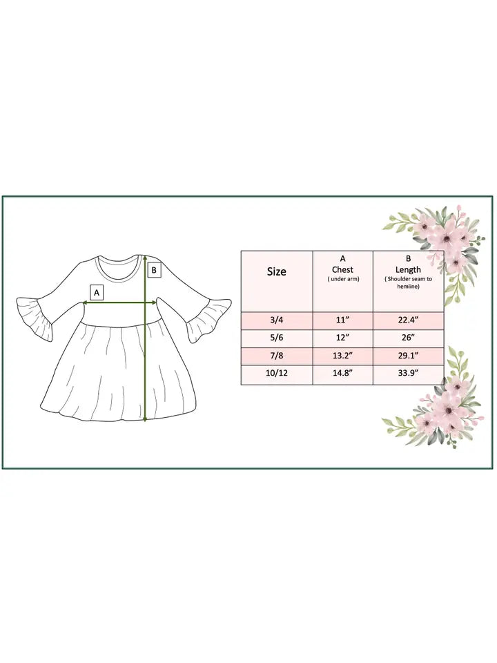 Kids Santa Candy Cane Stripe Holiday Ruffle Twirl Dress