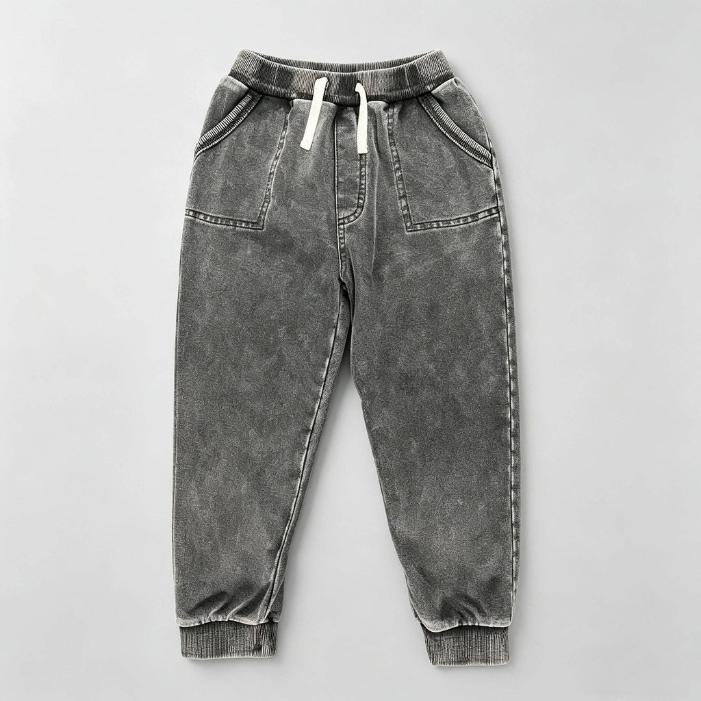 Kapital K Baby Boys Washed Gray Corduroy Joggers