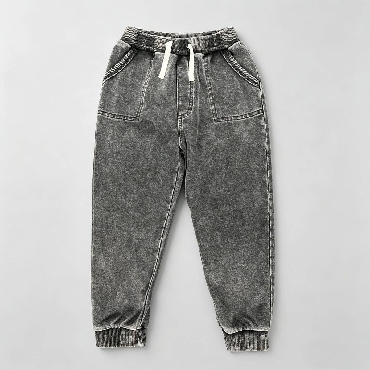 Kapital K Baby Boys Washed Gray Corduroy Joggers