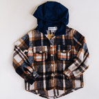 Navy Copper Plaid Flannel - Infant