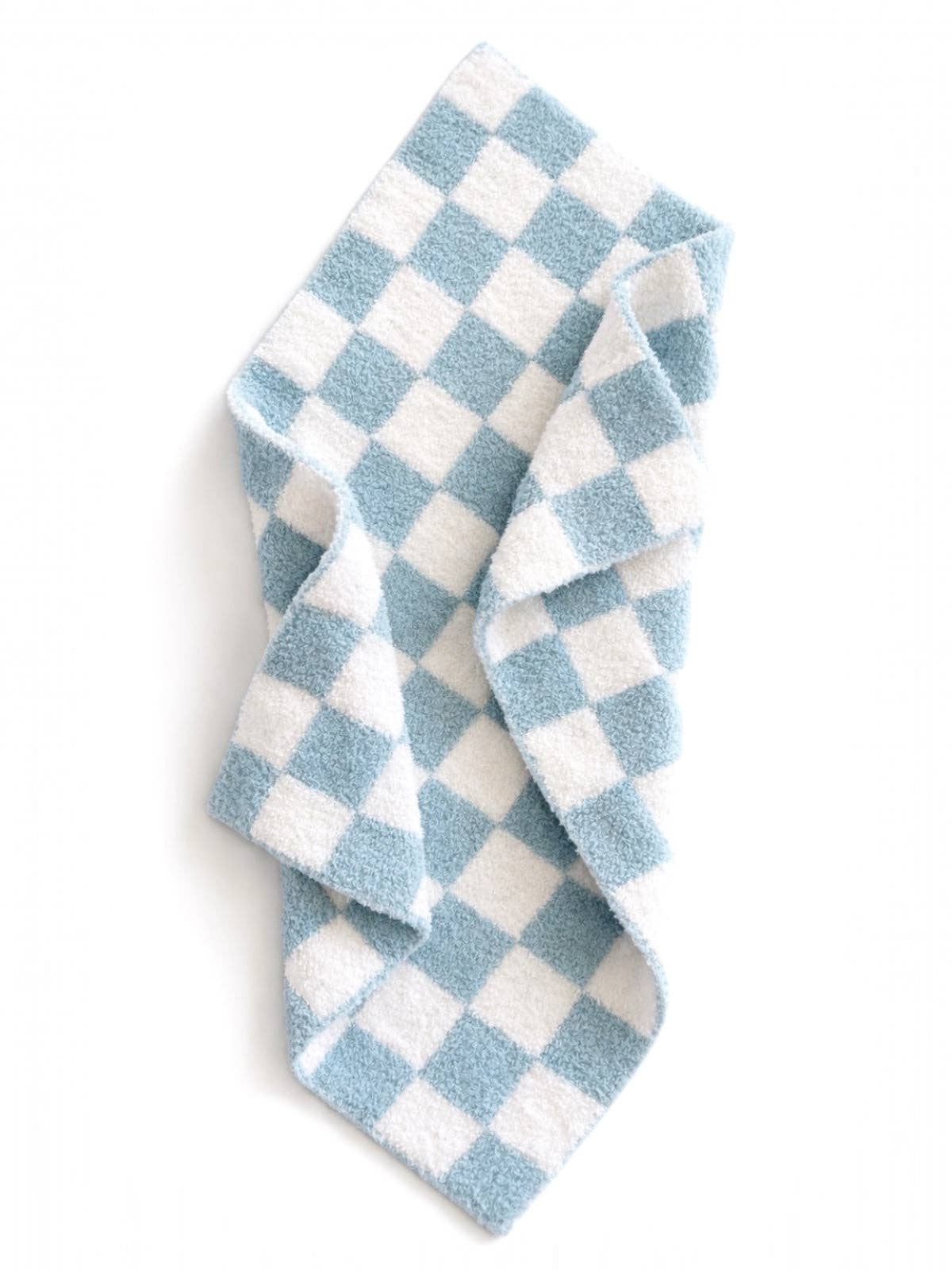 Phufy® Bliss Checkerboard Mini Blanket, Powder