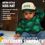 Kids/Baby Two Tone Vintage Cap - Dude (Green/Beige)
