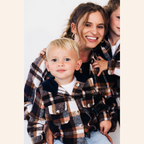 Navy Copper Plaid Flannel - Infant