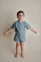 Santorini Summer Waffle Toddler Top & Bottom Set