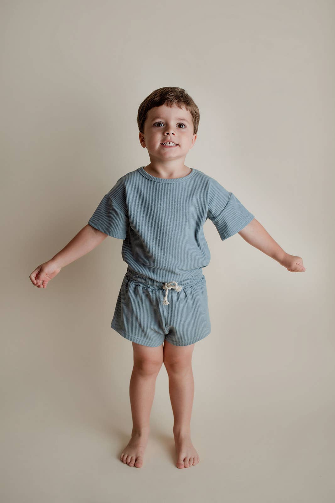 Santorini Summer Waffle Toddler Top & Bottom Set