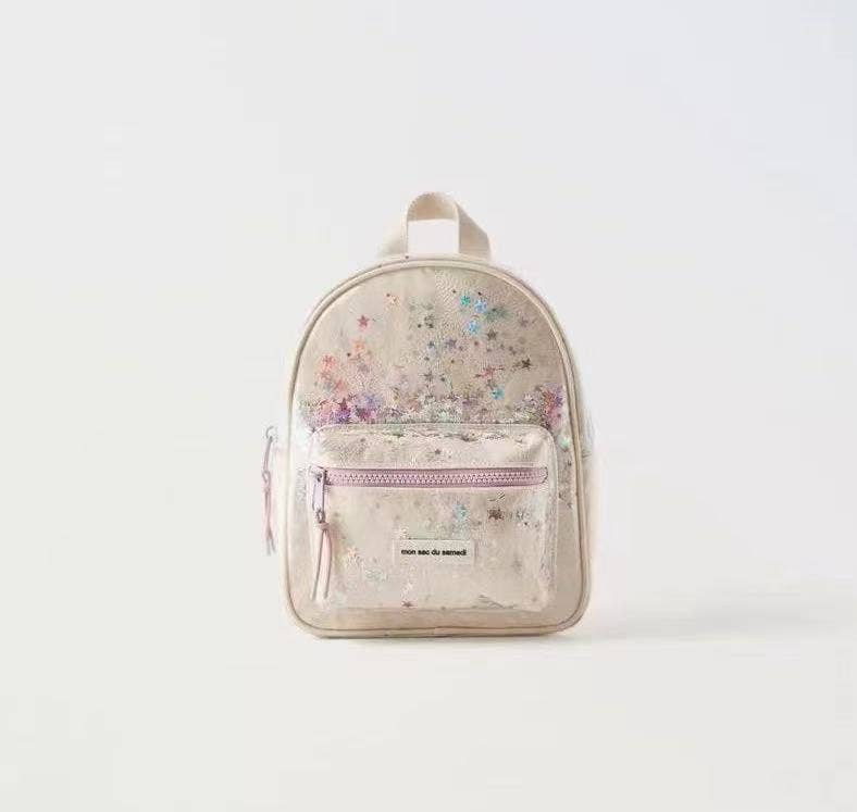 Kids Sequin Jelly Backpack Transparent Mini Bag