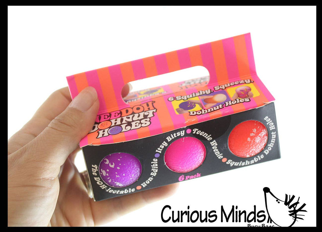 Nee-Doh Donut Holes Teenie Tiny Nee-Doh 6 Pack Soft Doh