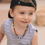 Mermaid Mix + Raw Cognac Amber Necklace