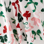 Girls Christmas Bow Print Dress