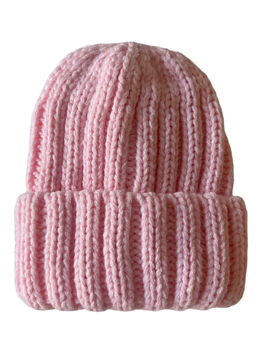 Baby's First Hat, Chunky Knit Pink Sugar