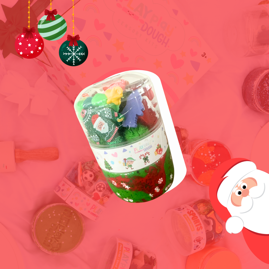 Christmas Play Dough Sensory Jar