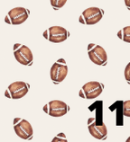 Designer Cotton Terry Cloth Burp Rag, 7"x17" Football