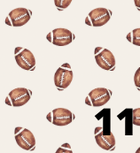 Designer Cotton Terry Cloth Burp Rag, 7"x17" Football