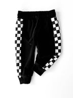 SIDE CHECK • BLACK JOGGERS