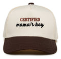 Kids/Baby 2Tone Vintage Cap: Certified Mamas Boy Brown/Beige
