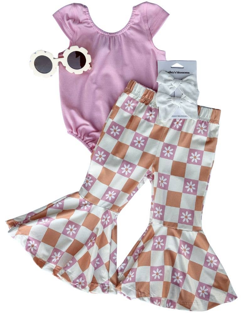 Keely Exaggerated Bell Bottoms - Daisy Check