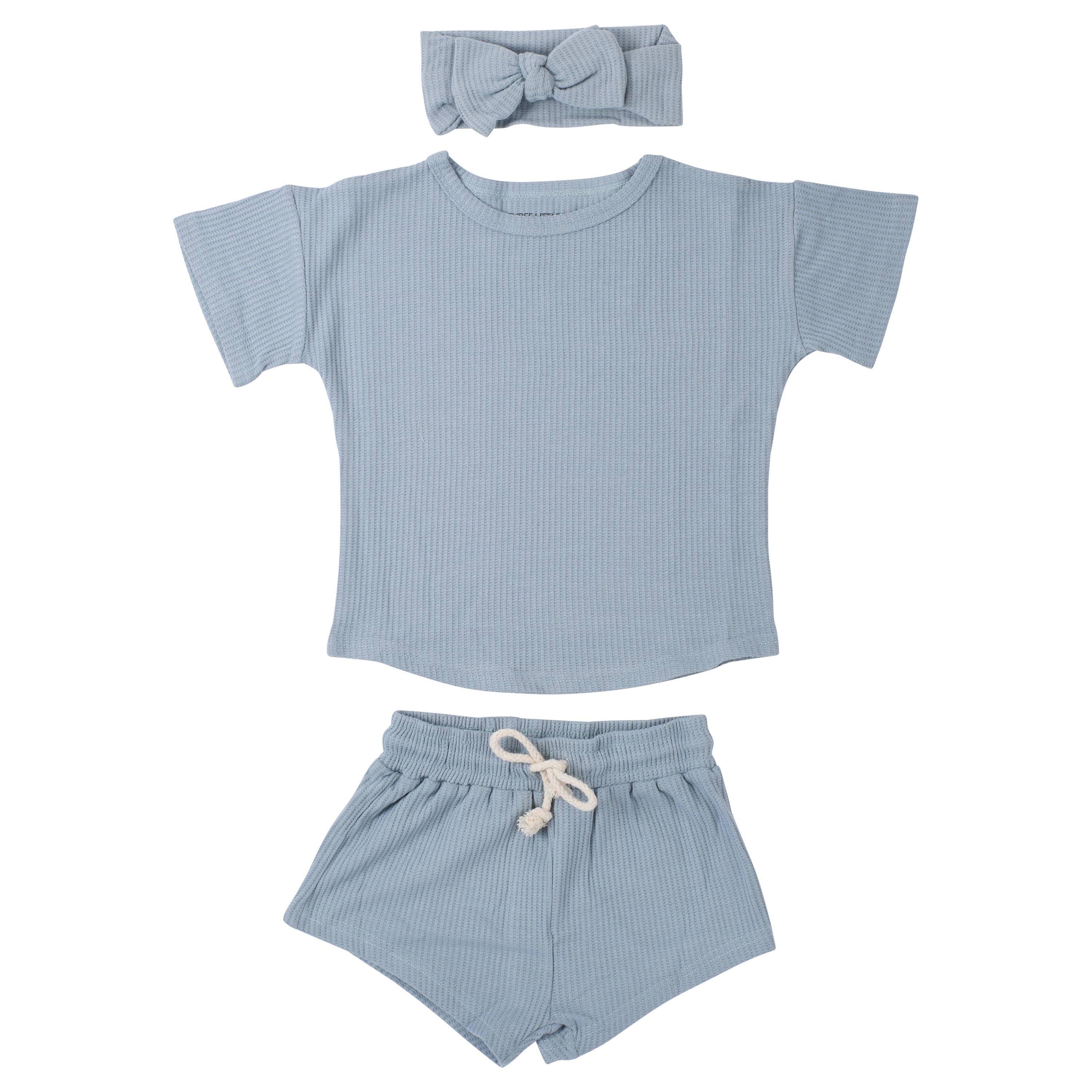 Santorini Summer Waffle Toddler Top & Bottom Set