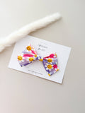 Retro Daisies Pinwheel Hair Bow