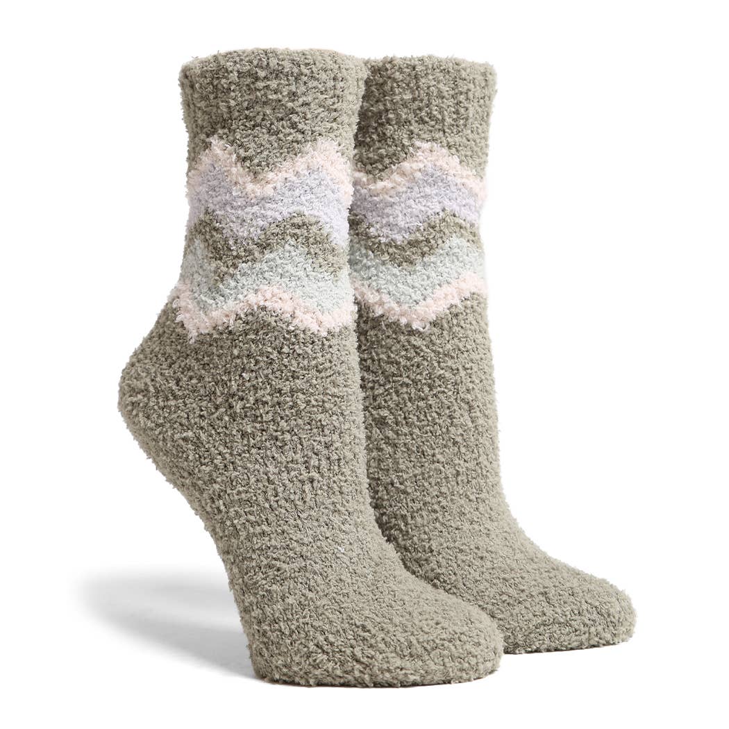 Luxury Soft Retro Stripe Mini Crew Winter Socks