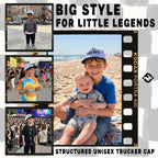 Kid/Baby 2-Tone Cap: Big Bro - Black/White
