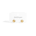 18K Gold PVD Stainless Steel Clover Stud Earrings
