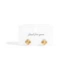 18K Gold PVD Stainless Steel Clover Stud Earrings