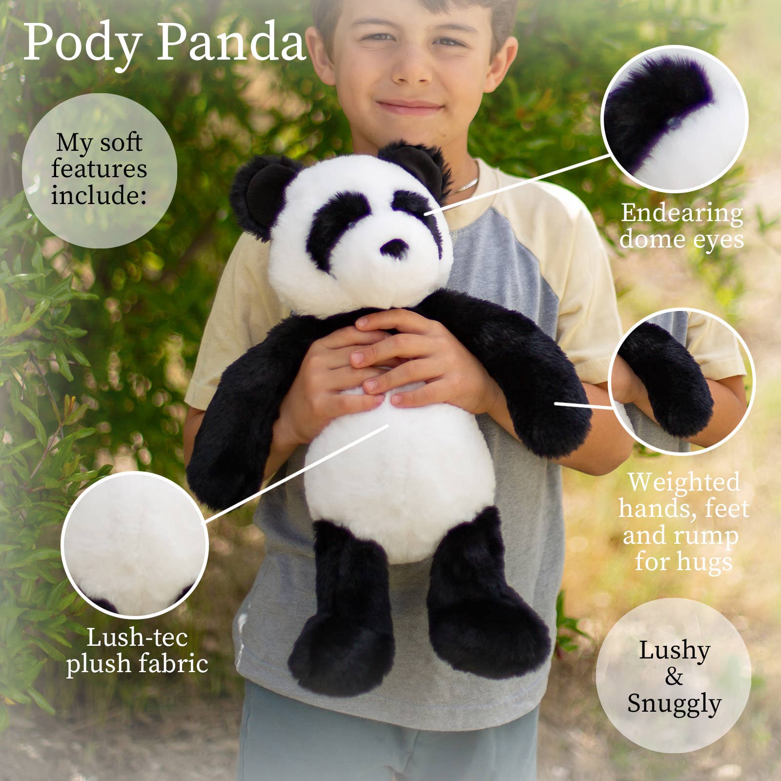 World's Softest Lushee 16 inch Pody Panda Plush Toy for Kids