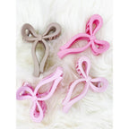 Assorted Pink and Taupe Shades of Bow Clip