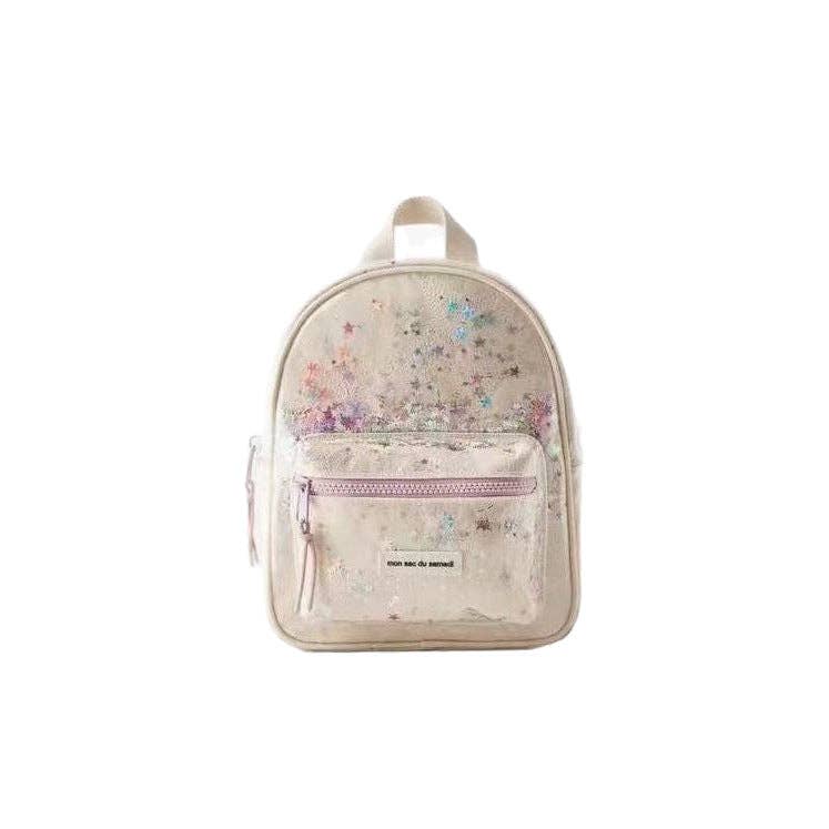 Kids Sequin Jelly Backpack Transparent Mini Bag