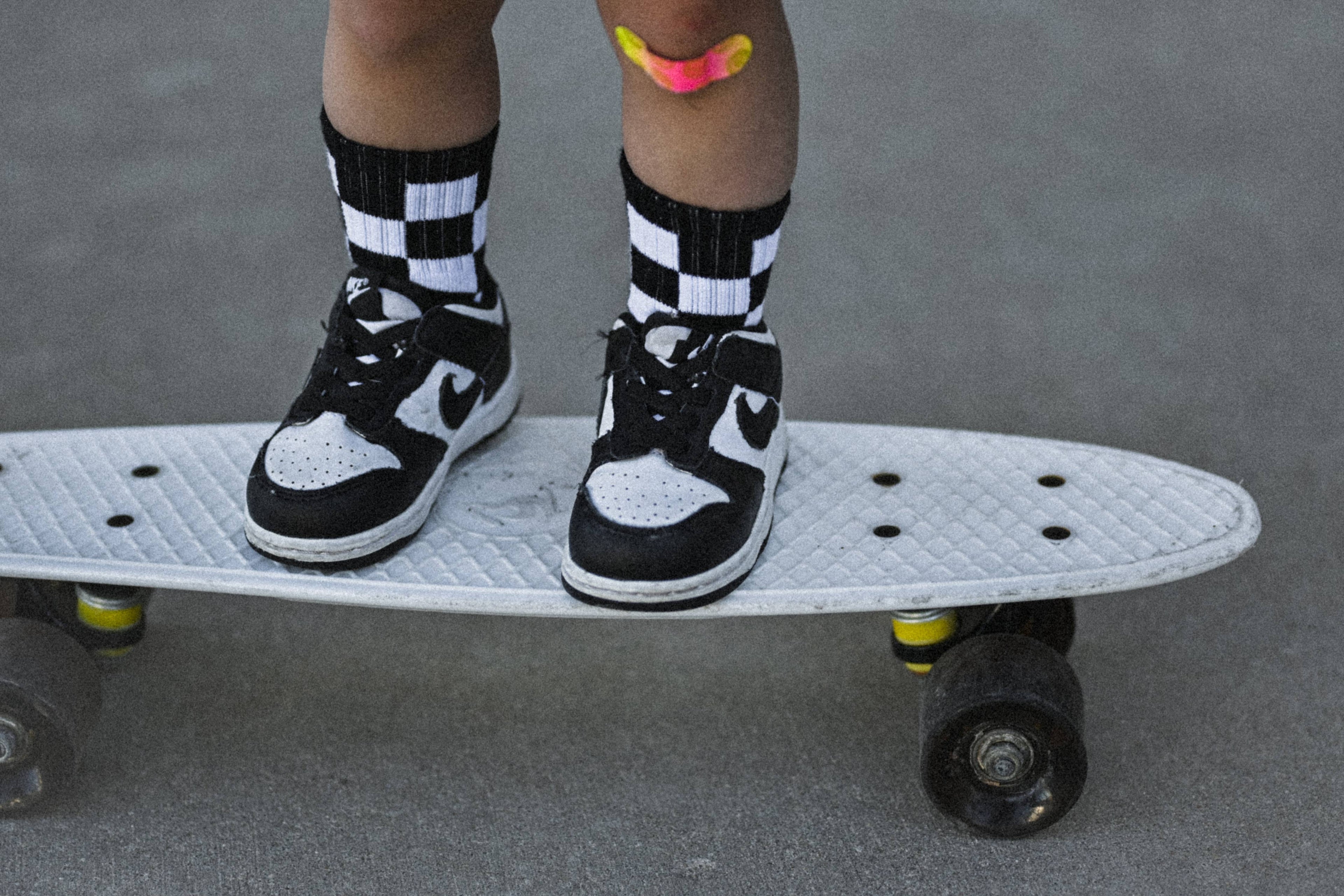 Black + White Checker Socks