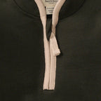 Organic Quarter Zip Baby Boy Jumpsuit - Shadow