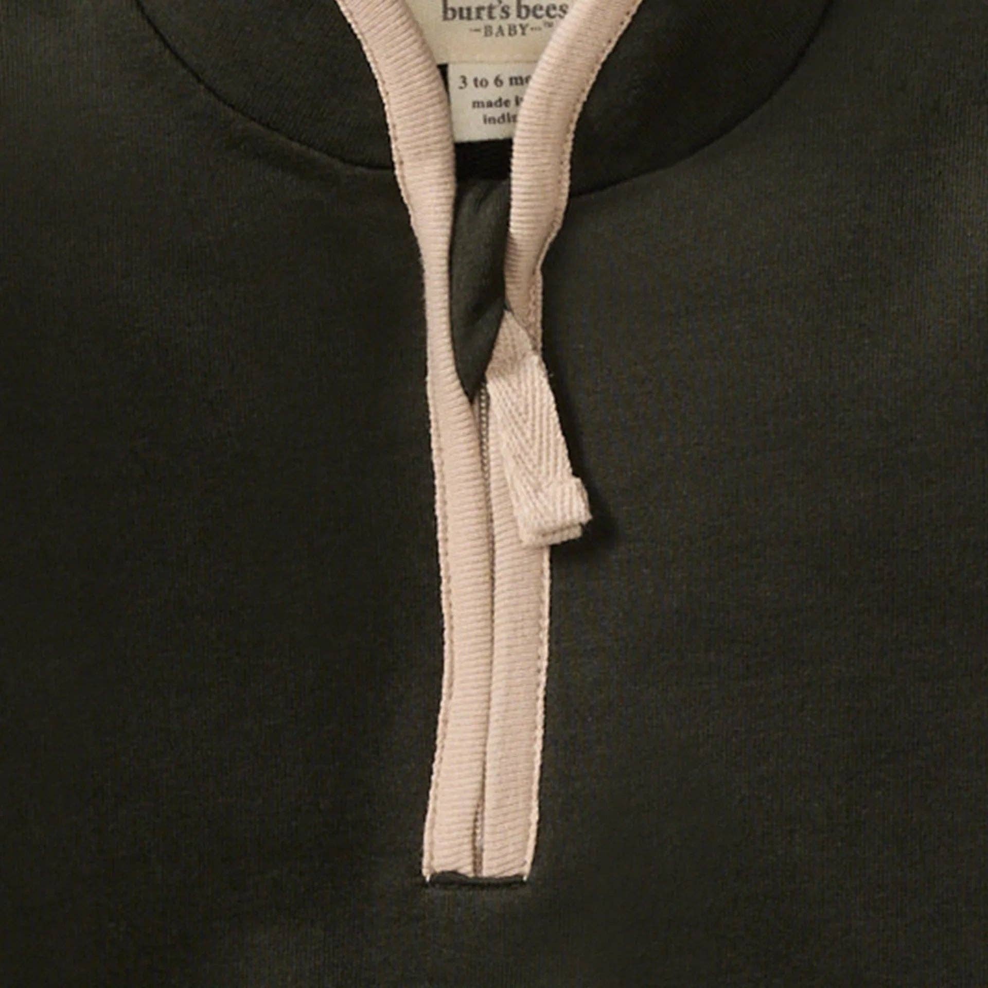 Organic Quarter Zip Baby Boy Jumpsuit - Shadow