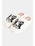 Fuzzy French Bull Dog Slippers