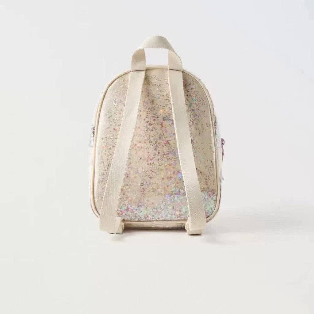 Kids Sequin Jelly Backpack Transparent Mini Bag