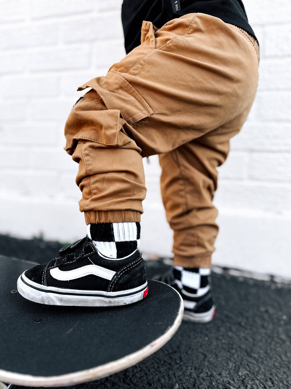 Black + White Checker Socks