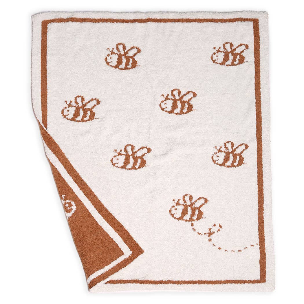 BEES Print Kids Luxury Soft Throw Blanket