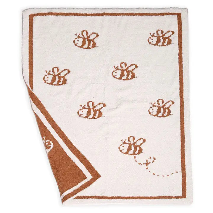Bees Print Kids Luxury Soft Throw Blanket