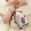 *New Options* Bitzy Pal Natural Rubber Pacifier & Plush - Cow