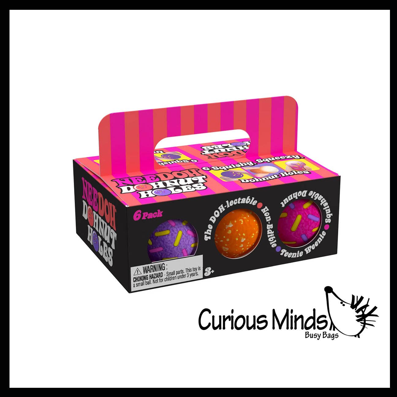 Nee-Doh Donut Holes Teenie Tiny Nee-Doh 6 Pack Soft Doh