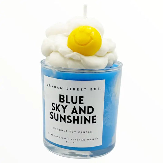 Blue Sky and Sunshine Dessert Candle