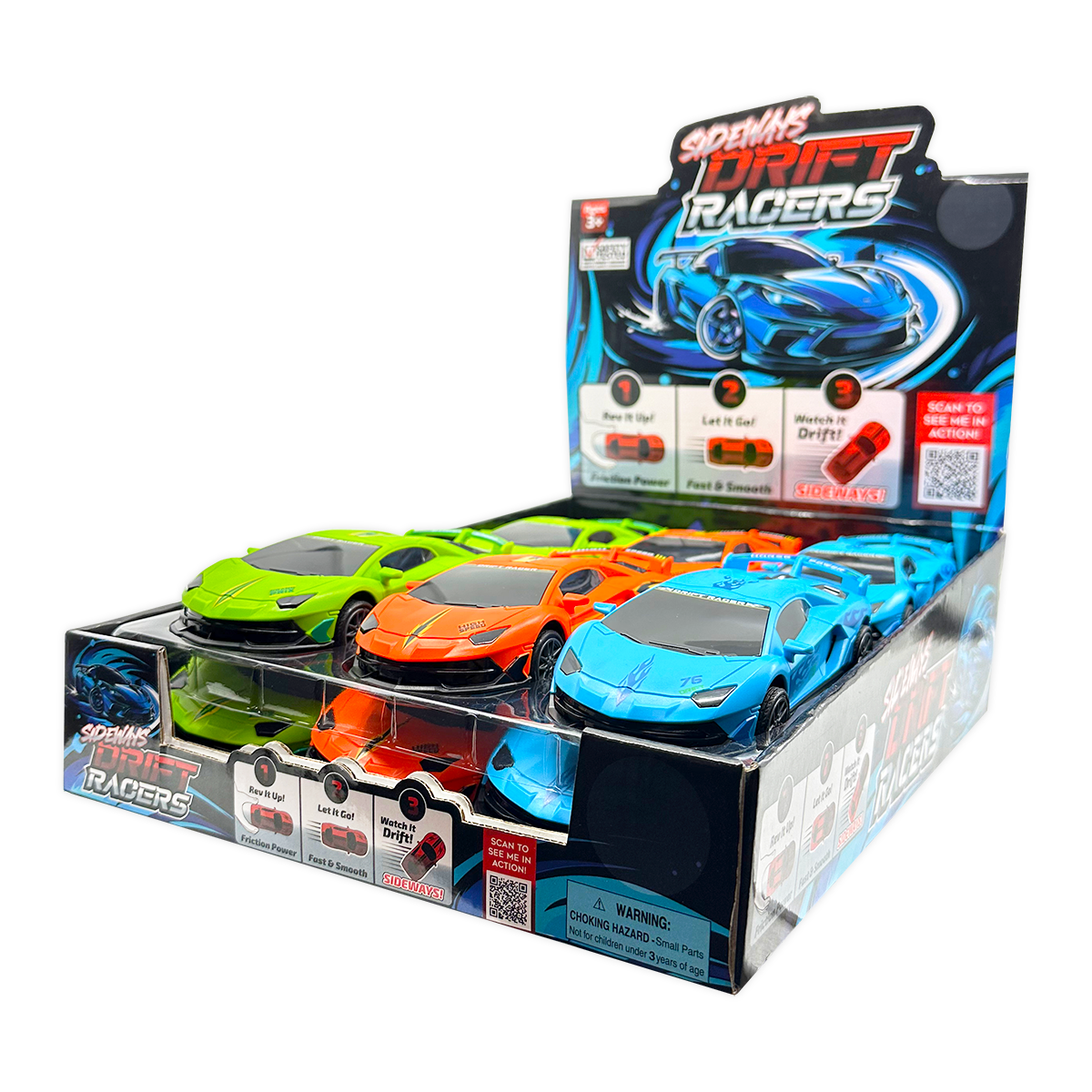 Sideways Drift Racers Friction Car Assortment
