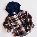 Navy Copper Plaid Flannel - Infant