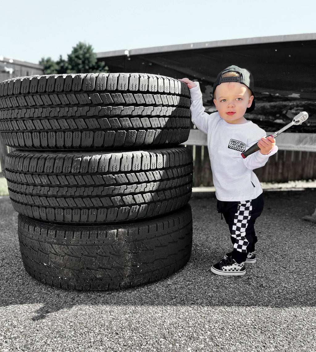 SIDE CHECK • BLACK JOGGERS