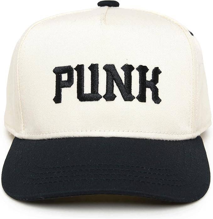 Kids/Baby Two Tone Vintage Cap: Punk - Black/Beige