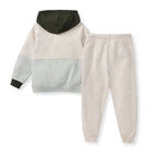Color Blocked Sweatshirt & Pants Set - Bobcat
