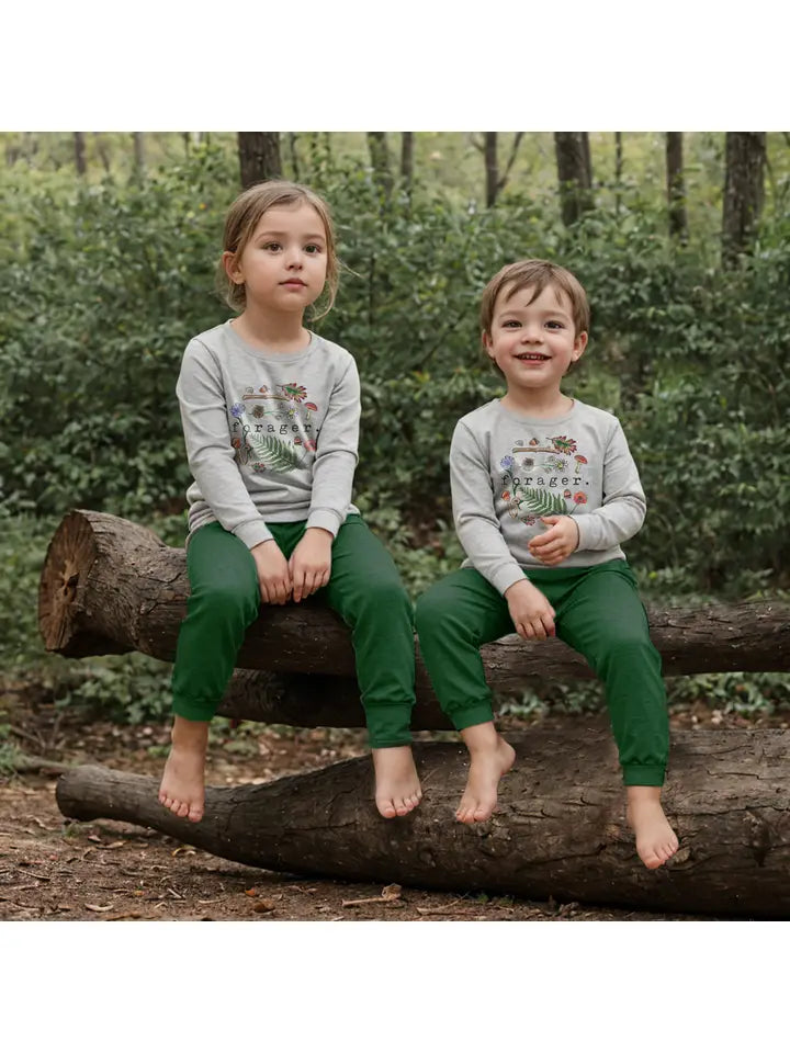 Olive Green Jogger Add For Barefoot Baby Toddler Tops