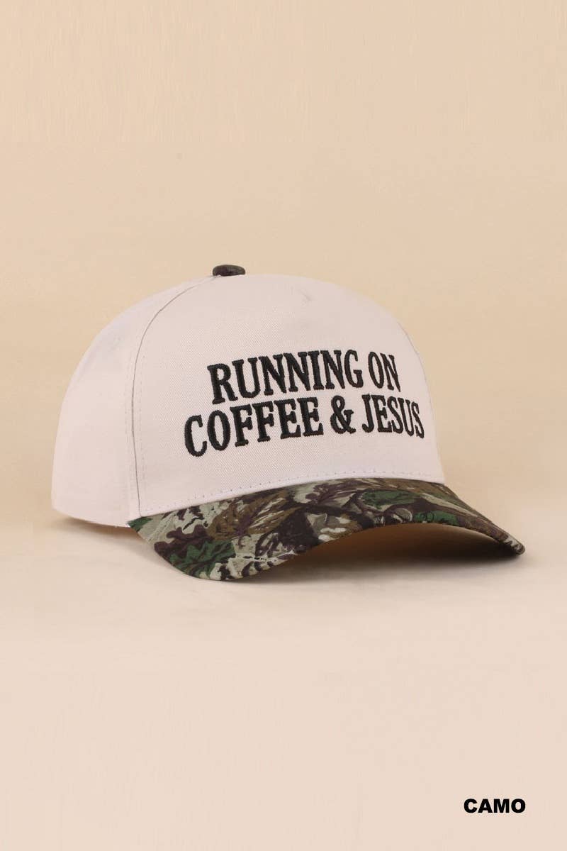 Coffee & Jesus Two Tone Hat Camo